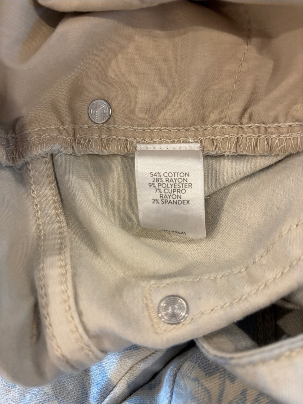 J. Jill Denim Authentic Fit Slim Ankle Blue and Cream Floral Jeans Pants Size 12 - Picture 4 of 6